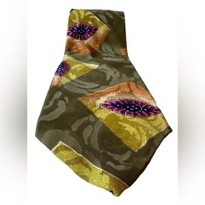 Hanover Street Green & Yellow Floral Neck Tie
